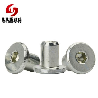 Good Quality Customized Nuts Eco Nickel Plated Flat Head Hex Socket Carbon Steel Nuts For Furniture