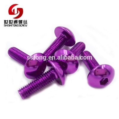 China Manufacture M2 M3 M4 M5 M6 M7 Hexagon Socket Countersunk Head Anodized Aluminum Screws Hexagonal