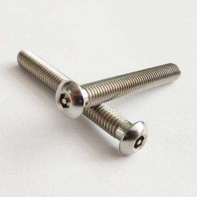 #10-32x35mm anti-theft security screw stainless steel 304 button head allen hexagon socket screws with pin