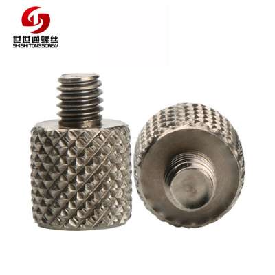 Furniture Decoration Nail Customized M4*4 mm Titanium Machinery Thread Knurled Thumb Screw