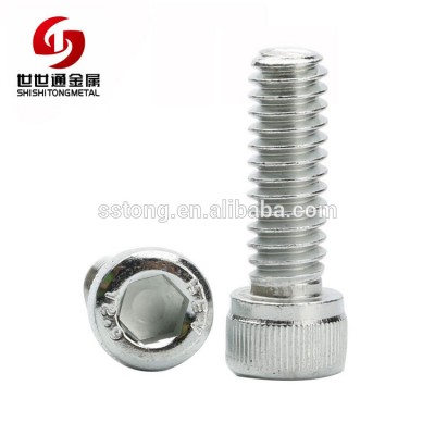 Shenzhen Factory Steel White Zinc Head Cap Socket Knurled Head Captive Screws DIN 922