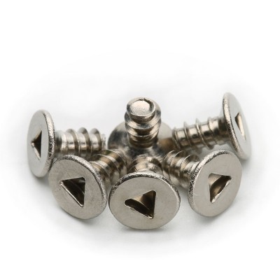 Triangle Drive Tapping Thread Decorative Countersunk Head Security Screws