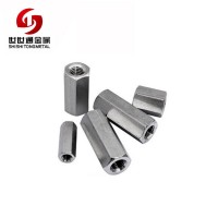 China Manufacturer Stainless Steel Rod Couplings Hardware DIN 6334 Hexagon Long Nut