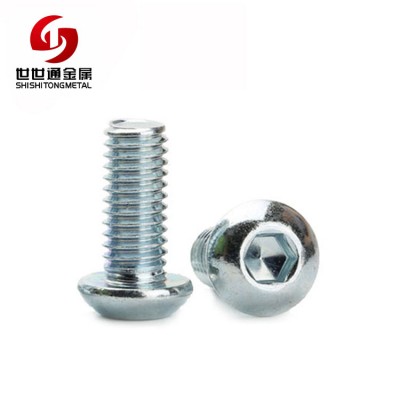 Highly Polished Carbon Steel Stainless Button Head Hex Drive Cap Bolt